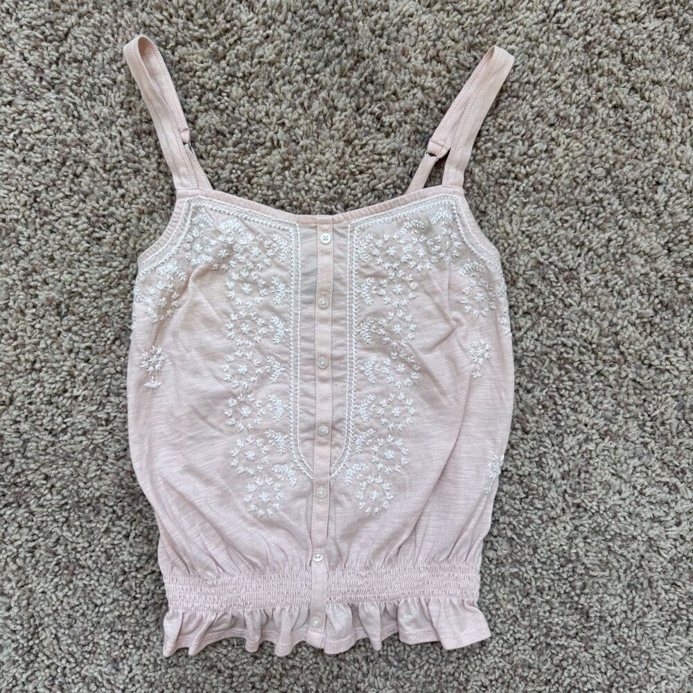 american eagle women size XS tank top shirt extra small peach blush